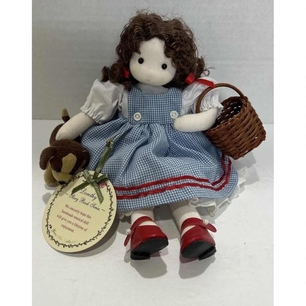 Dorothy Musical Animated Shelf Sitter With Toto And Basket Wizard Of Oz Doll VTG